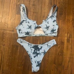 Blue Cutout Bikini